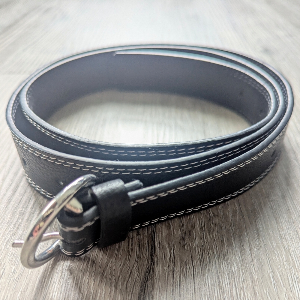 Black Belt with Silver Buckle